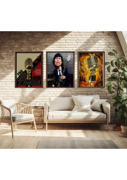 Modern Tarz Mdf Plastik Çerçeveli 3'lu Dekoratif Tablo 190 modelleri