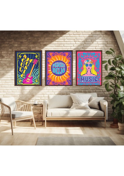 Modern Tarz Mdf Plastik Çerçeveli 3'lu Dekoratif Tablo 175 modelleri