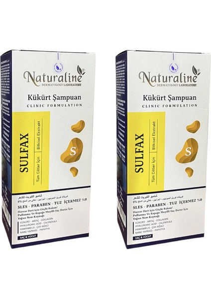 Naturaline 2 Adet Kükürt Saç ve Vücut Şampuanı 200 ml
