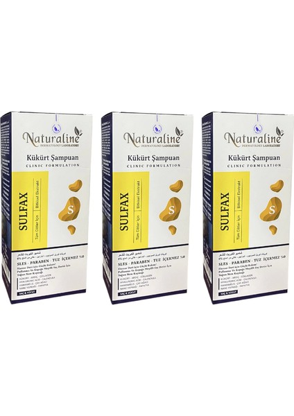 3 Adet Kükürt Saç ve Vücut Şampuanı 200 ml
