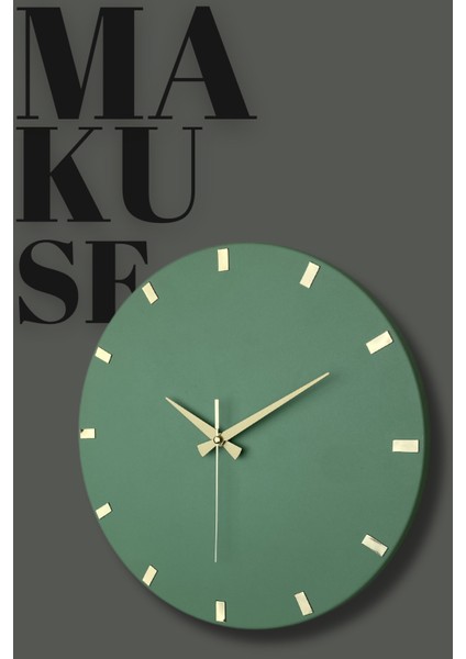 Makuse Model Bohem Dekoratif Metal, Aynalı, Akar Sessiz Mekanizmalı, Duvar Saati (40*40 cm )