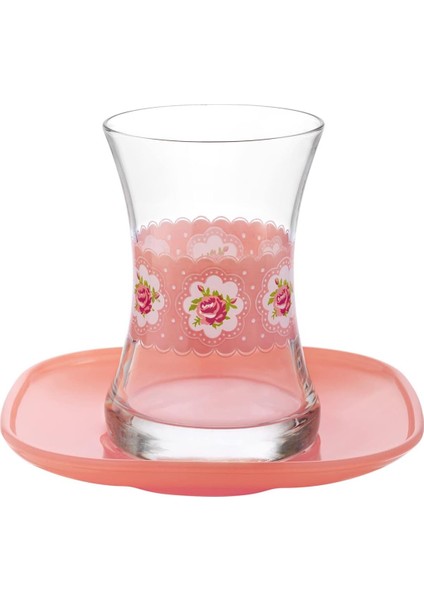 Mona Pembe 12'li Çay Seti