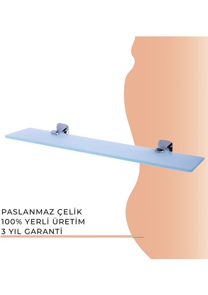 Igk Yapı - Eiffel Ayna Etajeri Krom (A.1401)