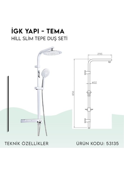 Igk Yapı - Hill-Slim Tepe Duş Seti (53135)
