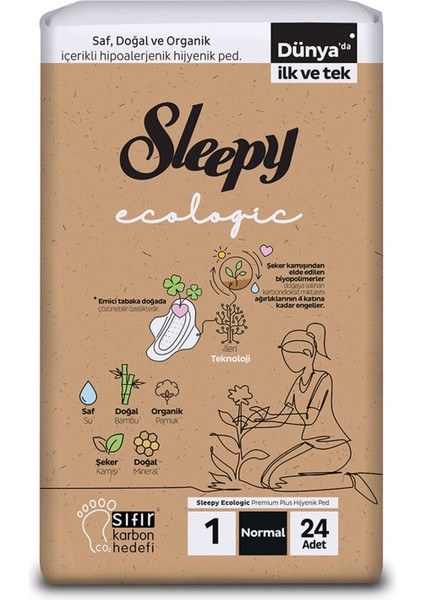 Ecologic Soft Hijyenik Ped Normal 24'lü