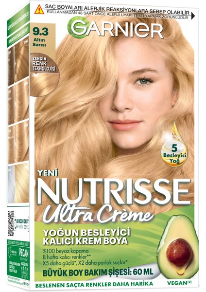 Nutrisse Ultra Saç Boyası 9.3 Altın Sarısı