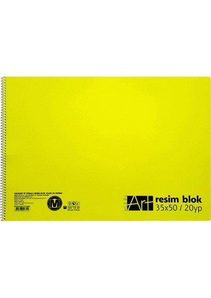 35X50 cm 20 Yp Pp Kapak Resim Defteri