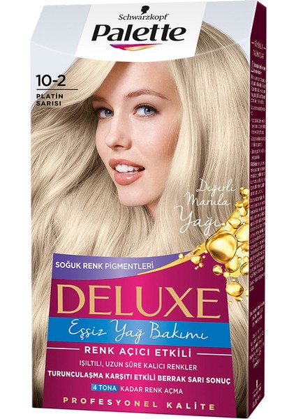 Deluxe Saç Boyası 10-2 Platin Sarı
