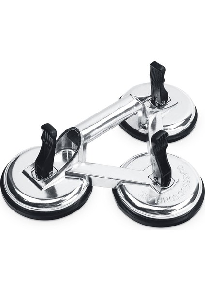 SGS956 - 155 kg Üçlü Vantuz Alüminyum Cam Seramik Fayans Ahşap Tutma Taşıma Vantuzu 12CM + 12CM + 12CM