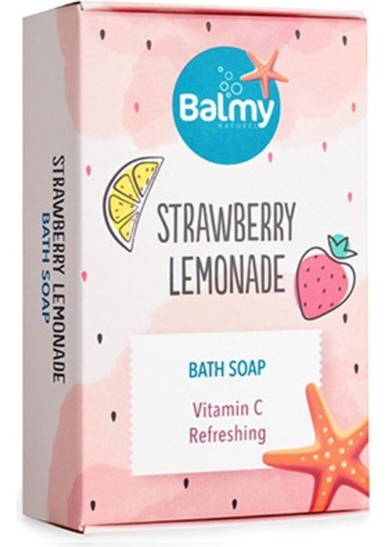 Balmy Çilek Limon Esanslı Katı Sabun 110 gr