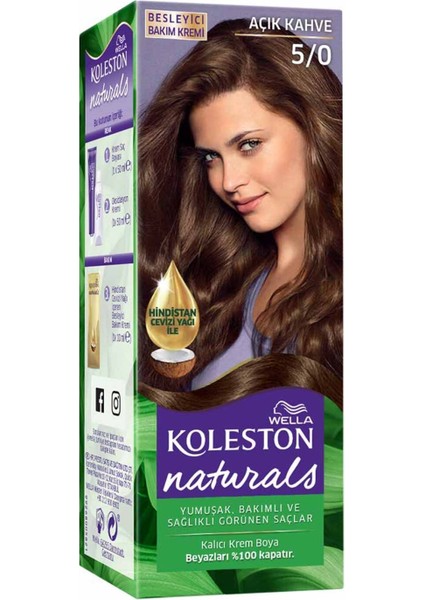 Naturals Saç Boyası 5/0 Açık Kahve