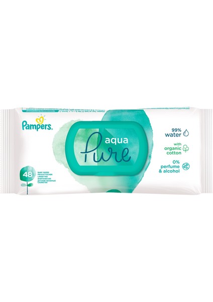 Pampers Islak Havlu Mendil Aqua Pure 48 Yaprak Tekli Paket