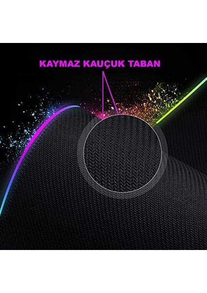 Rgb Mousepad 90X40 Rgb Mouse Pad Xxl Büyük Oyuncu Ofis Mouse Altlığı Işıklı Mousepad (Neo)