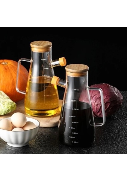 Bambu Kapaklı Vakumlu Borosilikat 3'lü Set Cam Yağlık Sirkelik Bambu Altlık fiyatları