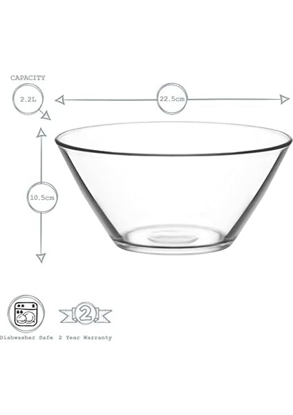 Vega Tekli Büyük Boy Salata Kasesi, 2155 Cc, Cam modelleri