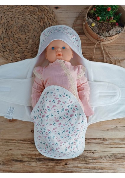 Yenidoğan Tavşan Show Nakışlı Çıt Çıt Kapamalı Bebek Kundak fiyatları