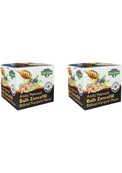 2 Adet Andız Pekmezli Ballı Zencefilli Karışımlı Macun 350 gr