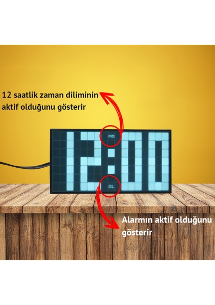 Tfa 98.1082.02 "time Block" LED Işıklı Çalar Saat modelleri