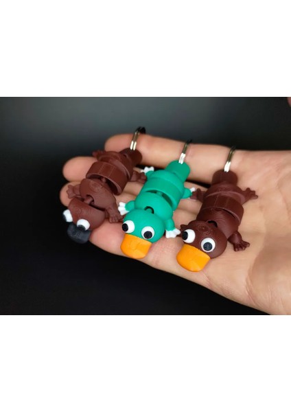 3'lü Fidget Hareketli Ornitorenk Anahrtarlık