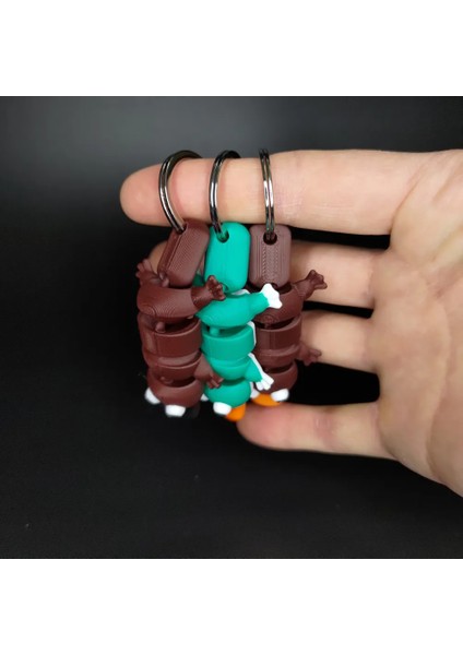 3'lü Fidget Hareketli Ornitorenk Anahrtarlık