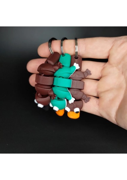 3'lü Fidget Hareketli Ornitorenk Anahrtarlık