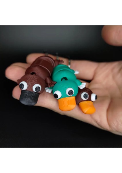 3'lü Fidget Hareketli Ornitorenk Anahrtarlık