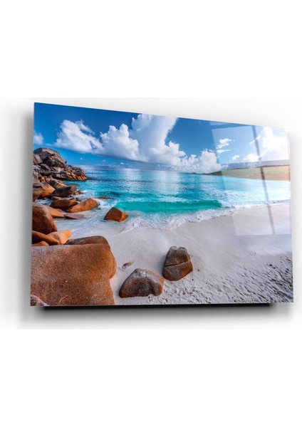 Sahil Cam Tablo | Hediyelik, Dekoratif, Ofis, Mutfak