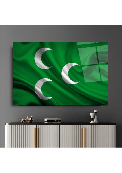 Osmanlı Bayrağı Cam Tablo | Hediyelik, Dekoratif, Ofis, Mutfak fırsatları