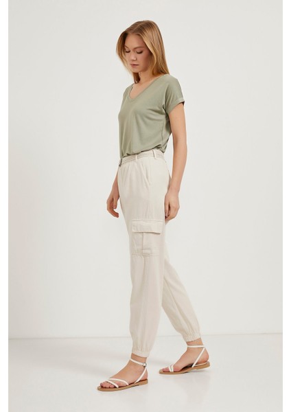 Palaska Kemerli Cep Detaylı Paça Lastikli Pantolon fiyatları