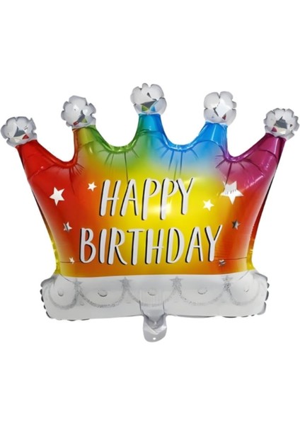 Kral Tacı Happy Birthday Folyo Balon 1 Adet