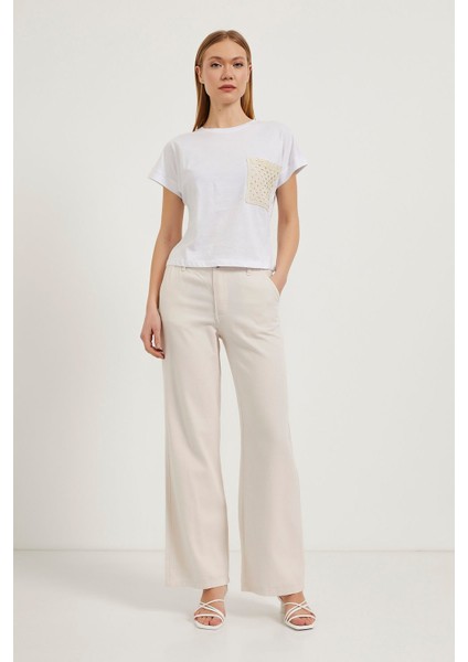 Cep Detaylı Bisiklet Yaka T-Shirt fiyatları