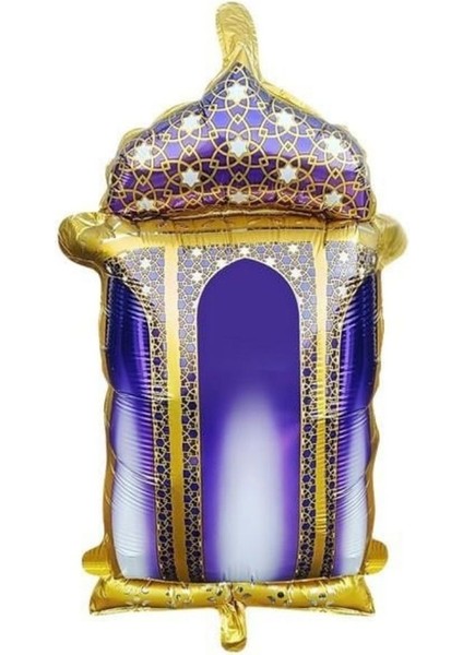 Ramazan Temalı Mor Kandil Şekilli Folyo Balon 1 Adet
