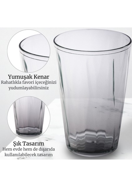 | Meşrubat Bardağı, Şeffaf, Kırılmaz, Cam Görünümlü Plastik Bardak, 400 ml fiyatları