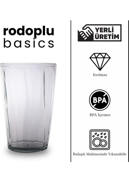 | Meşrubat Bardağı, Şeffaf, Kırılmaz, Cam Görünümlü Plastik Bardak, 400 ml fırsatları