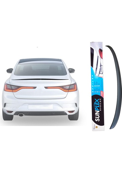 Renault Megane 4 2016-2024 Bagaj Üstü Spoyler, Spoiler, Çıta Parlak Siyah Piano Black