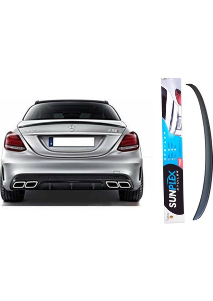 Mercedes C W205 2014-2020 Bagaj Üstü Spoyler, Spoiler, Çıta Parlak Siyah Piano Black