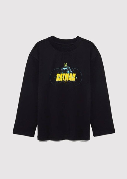 Batman Baskılı Siyah Tişört 6610294-900