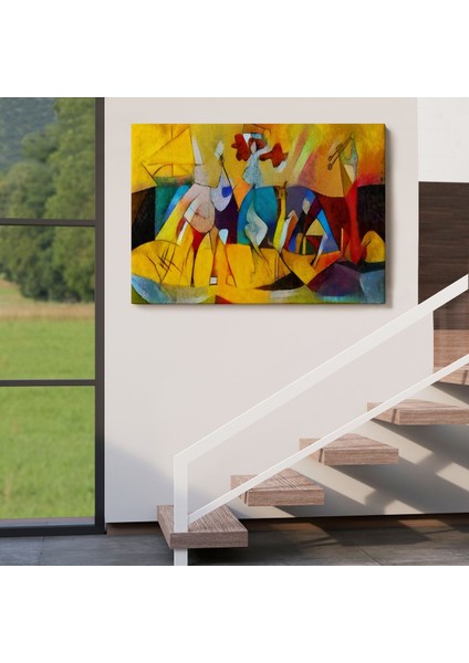 Modern Tarz Soyut Yağlıboya Görünüm Dekoratif Kanvas Duvar TABLOSU-3522 indirimleri