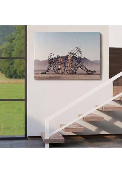 Yanan Adam Festivali Birbirine Sırtını Dönen Yetişkin Bedenlerine Hapsedilen Çocuklar TABLO-5084 indirimleri