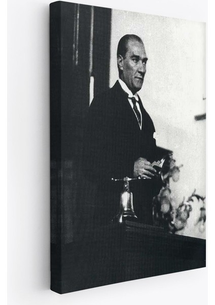 Atatürk Portre Tablosu Mustafa Kemal Atatürk Dikdörtgen Dekoratif Kanvas TABLO-FY-148