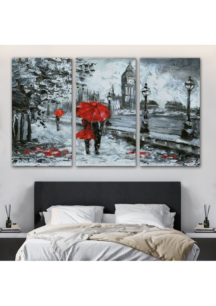 Londra Sokakları Yağlıboya Görünüm Dekoratif Kanvas Duvar TABLOSU-3497 modelleri