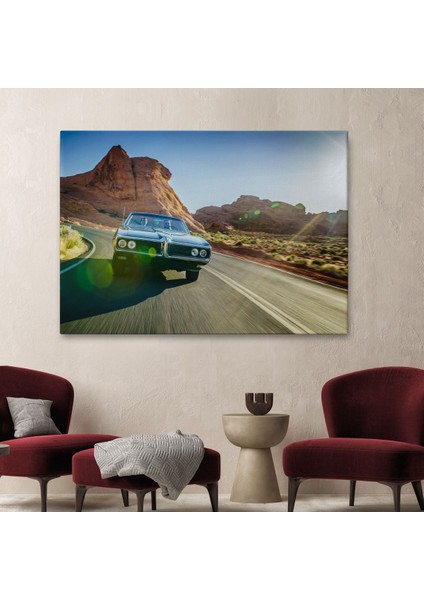 Çölde Eski Araba Dekoratif Kanvas Duvar TABLOSU-3516 fiyatları