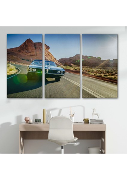 Çölde Eski Araba Dekoratif Kanvas Duvar TABLOSU-3516 modelleri