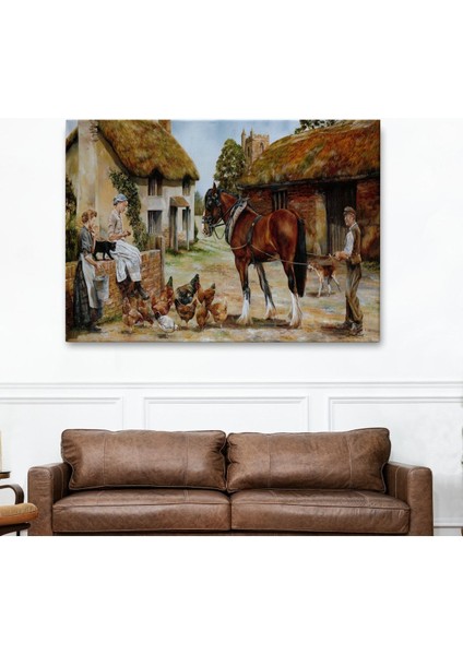 Ortacağ Alman Köyü Duvar TABLOSU-6605 fiyatları