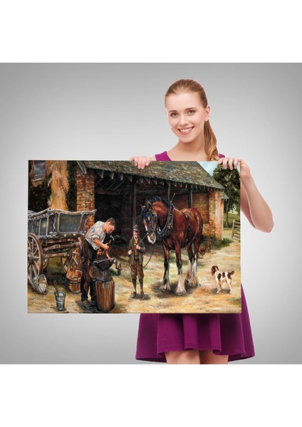 Ortacağ Alman Köyü Duvar TABLOSU-6605 fırsatları