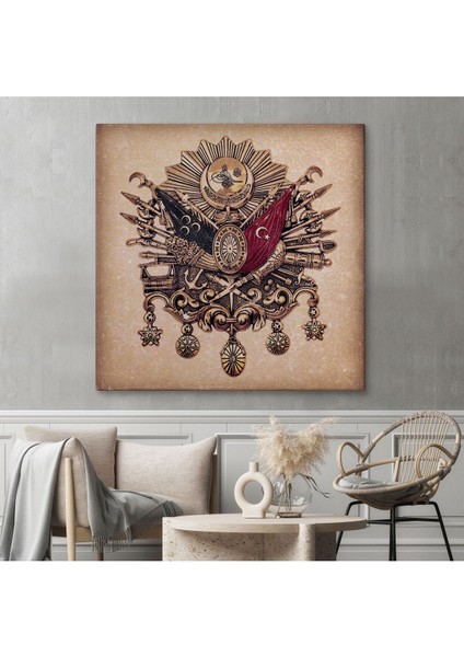 Osmanlı Tuğrası Dekoratif Kanvas TABLO-5804 fiyatları