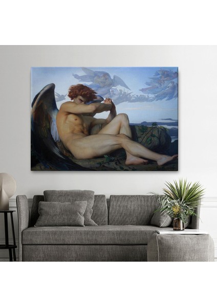 Alexandre Cabanel Fallen Angel's Eyes Kanvas Duvar Sanatı, Klasik Sanat TABLO-5385 fiyatları