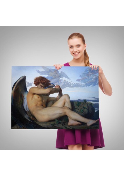 Alexandre Cabanel Fallen Angel's Eyes Kanvas Duvar Sanatı, Klasik Sanat TABLO-5385 fırsatları