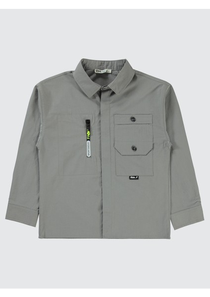 Erkek Çocuk Gömlek 6-9 Yaş Gri