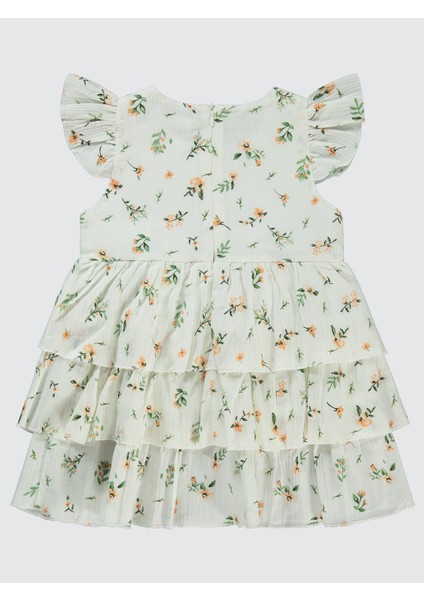 Kız Çocuk Elbise 2-5 Yaş Beyaz-Somon fiyatları